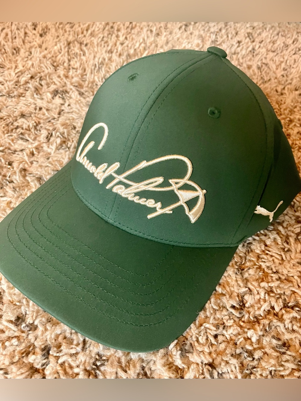 Arnold Palmer, Puma Green Signature Golf Cap with White Embroidery